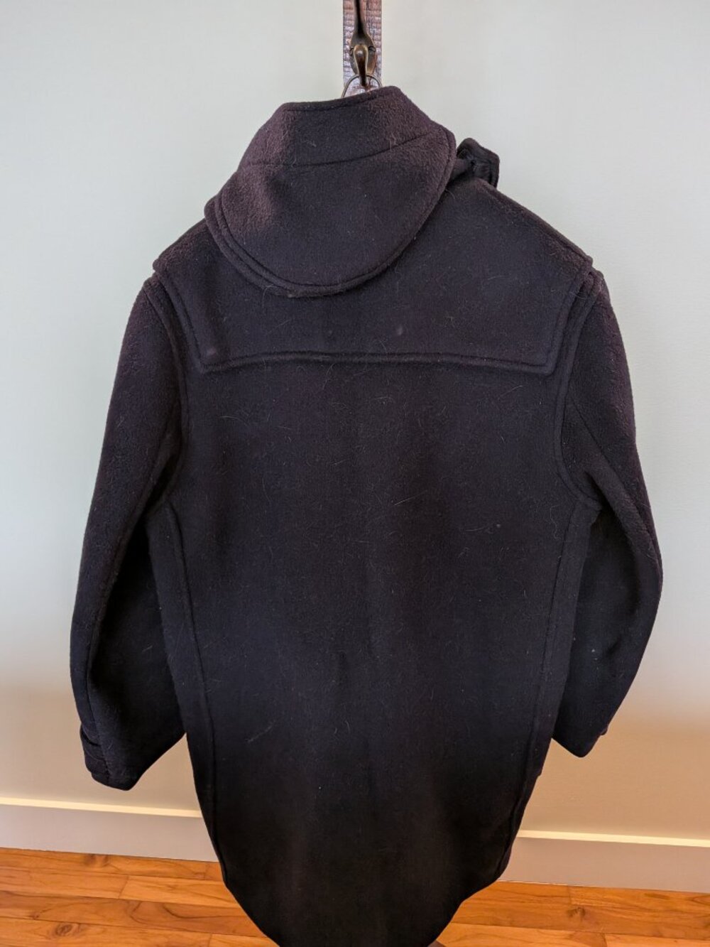 Dark Navy Gloverall wool duffle coat - Picture 2 of 5